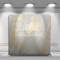 Banner de moldura de tecido de tecido de tensão de mármore dourado